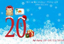 SỐ ĐẶC BIỆT : GIÁNG SINH VUI VẺ – 20%